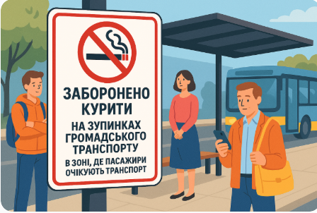 Куріння у транспорті загального користування (всіх видів)